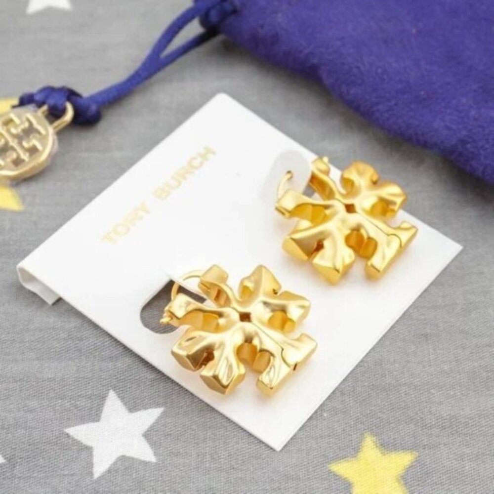 Tory Burch Roxanne Hidden Logo Stud Earrings